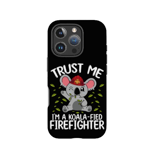 Koala Firefighter Rescue Team Night Shift Fire IPhone Cases