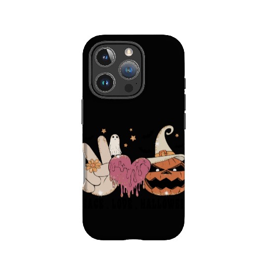 Peace Love Halloween IPhone Cases