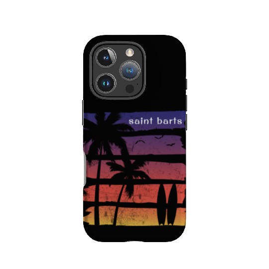 Cool Saint Barts Surfing Fan Beach Palm Tree IPhone Cases