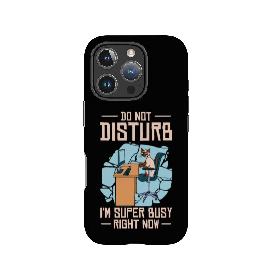 Working Busy Cat Employee Cat Owner Worker IPhone Cases