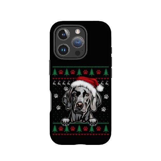 Weimaraner Christmas Ugly Sweater Funny Dog Lover IPhone Cases