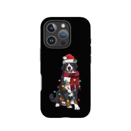 Bernese Mountain Christmas Light Funny Dog Lover IPhone Cases