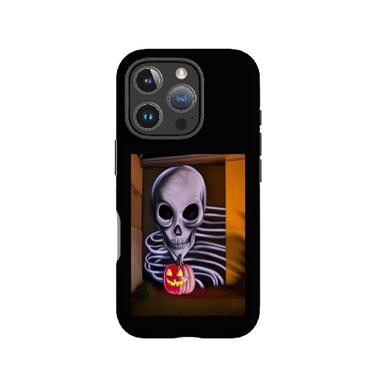 STREET ART SKULL AND PUMPKIN IPhone Cases