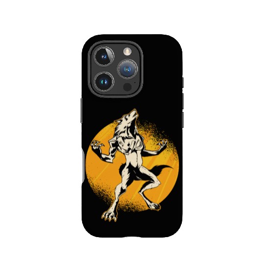 Halloween Monster Line Art Werewolf Horror IPhone Cases