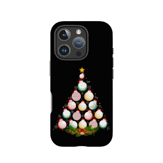 Matching Christmas Pajama Golf Balls Xmas Tree IPhone Cases