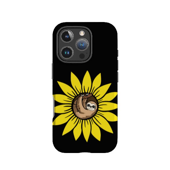 Sloth Sunflower IPhone Cases
