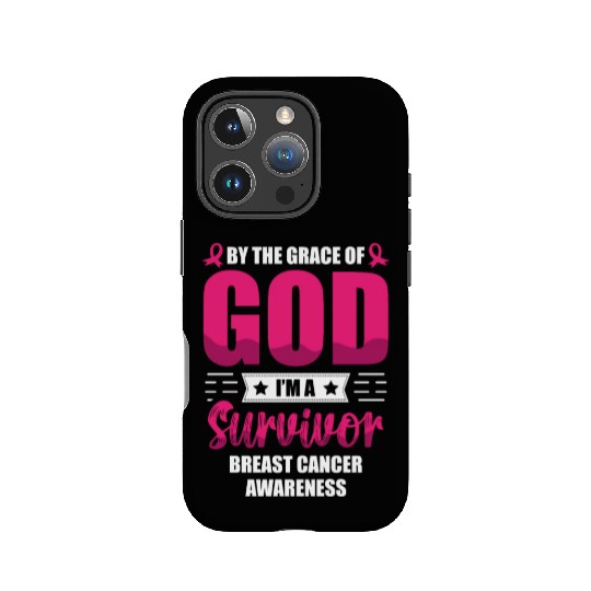 By The Grace Of God I'm A Breast Cancer Survivor IPhone Cases