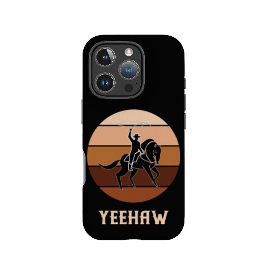 Yeehaw Cowboy Western Desert Cowgirl Horseback IPhone Cases