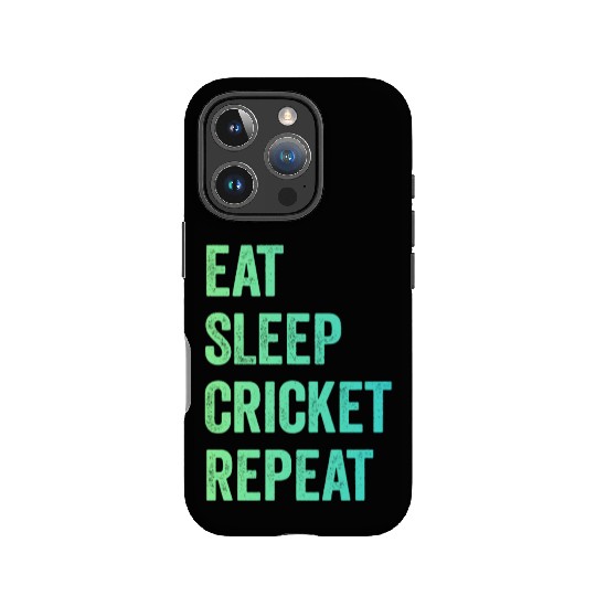 Eat sleep cricket repeat | Cricket Lover IPhone Cases