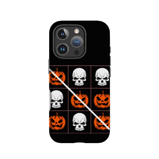 Halloween Three in a Row Game Pumpkin Skulls IPhone Cases