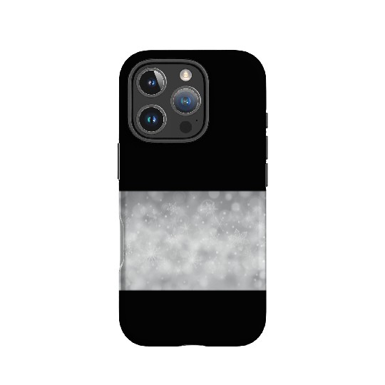 Grey Bokeh Christmas Snowflakes IPhone Cases