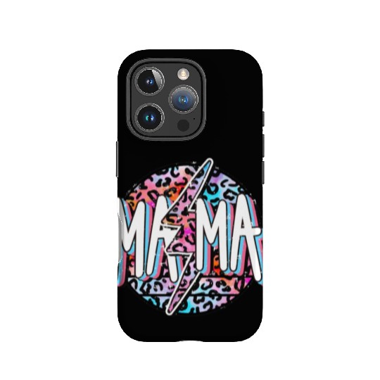 Mama Lightning Bolt IPhone Cases, Mama IPhone Cases, Leopard