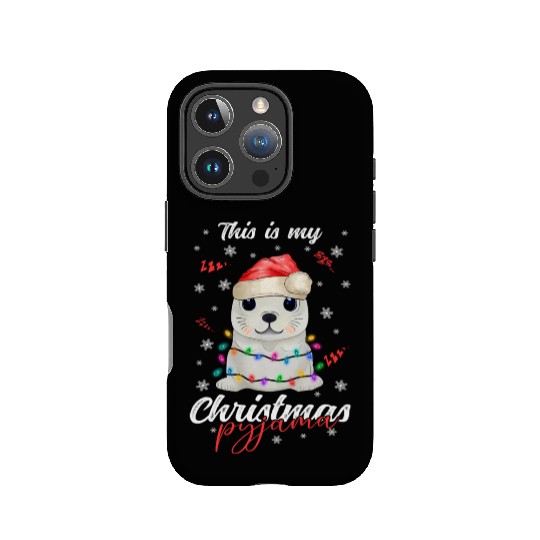 Winter Christmas Pyjama Seal IPhone Cases