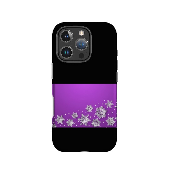 Modern Snowflakes Purple IPhone Cases