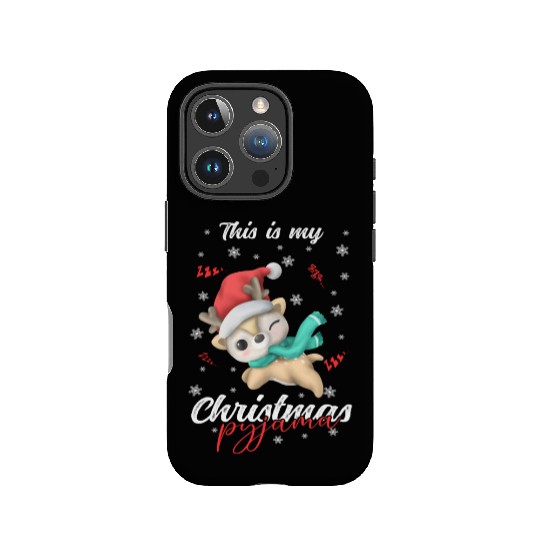 Winter Christmas Pyjama Reindeer IPhone Cases
