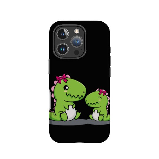 Big sister dino t-rex dinosaur sibling baby girls IPhone Cases