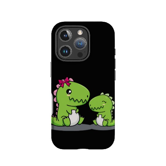 Big sister dino t-rex dinosaur sibling baby girls IPhone Cases