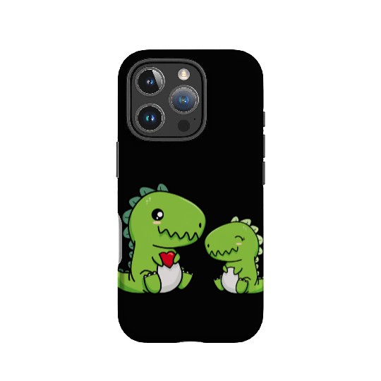 Big sister brother dino siblings boy girl heart IPhone Cases