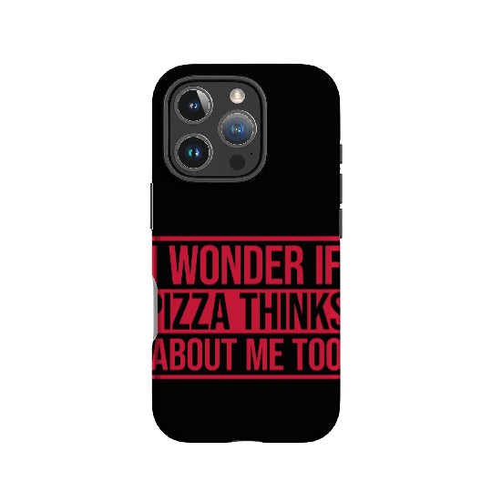 pizza thinks about me IPhone Cases