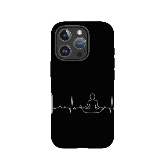 Yoga Zen. Heart. Love. EKG. Pulse. Beat. IPhone Cases