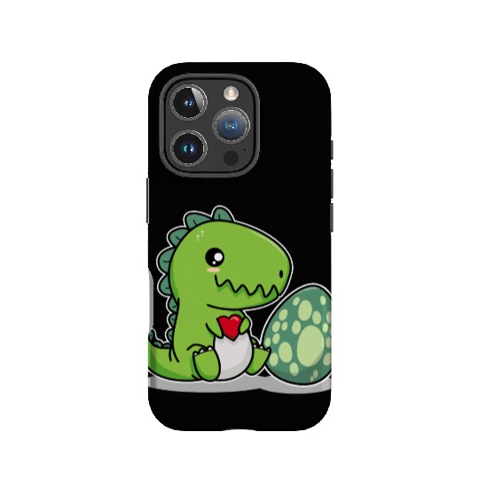 Big sister cute dino siblings boy girl heart love IPhone Cases