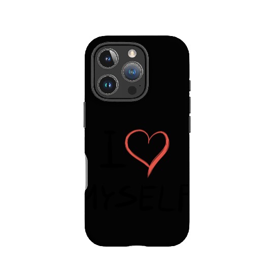 i love me heart text IPhone Cases