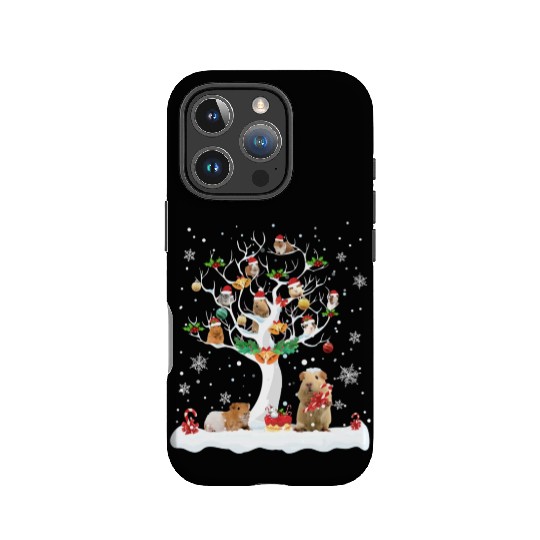 Guinea Pig Christmas On Winter Tree Goat Lover IPhone Cases