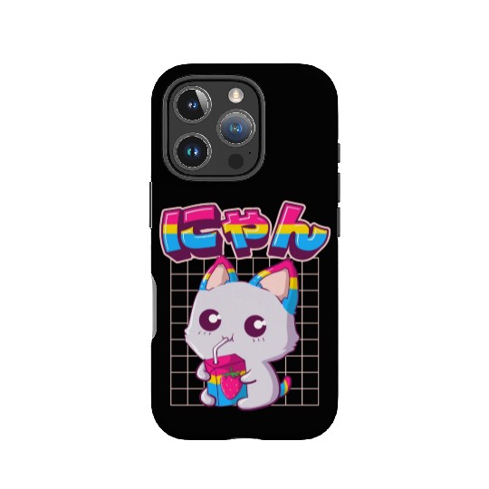 Pansexual Pride Kawaii Cat Strawberry Milk Pansexu IPhone Cases