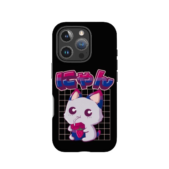 Bisexual Pride Bi Kawaii Cat Strawberry Milk Bisex IPhone Cases