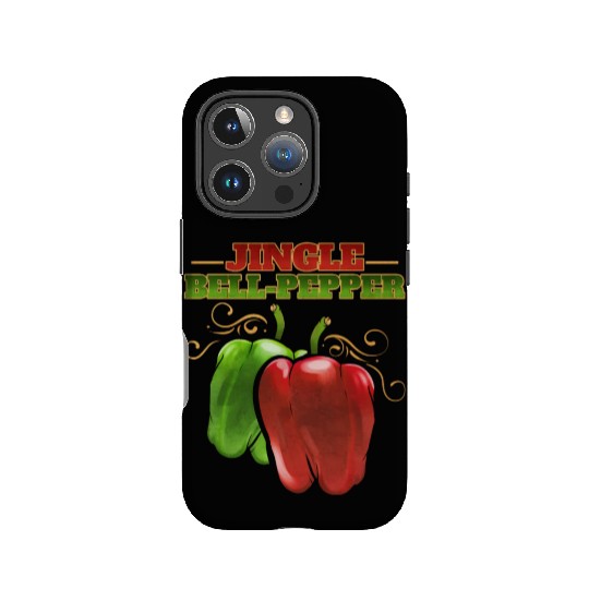 Red And Green Jingle Bell Pepper For Christmas IPhone Cases