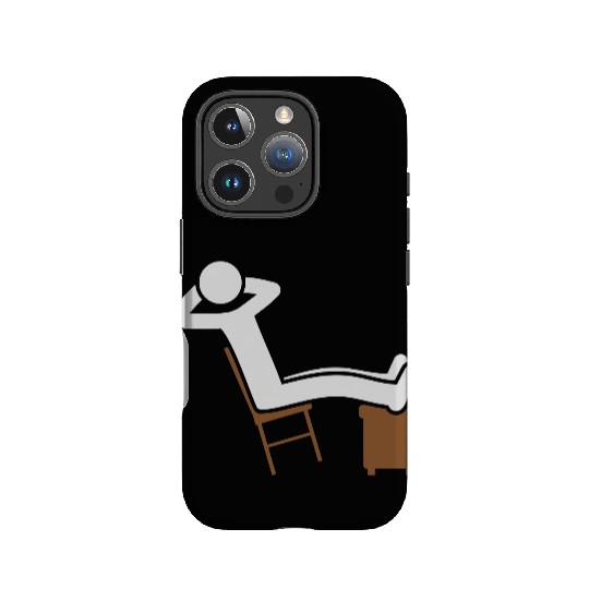 Chill man chair icon IPhone Cases