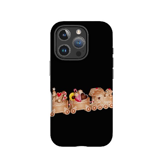 magical 3D gingerbread train for Christmas IPhone Cases