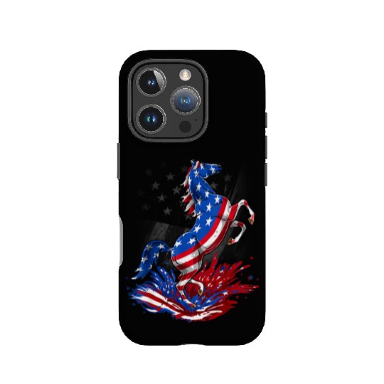 Horse 4th Of July American Flag USA Horse IPhone Cases