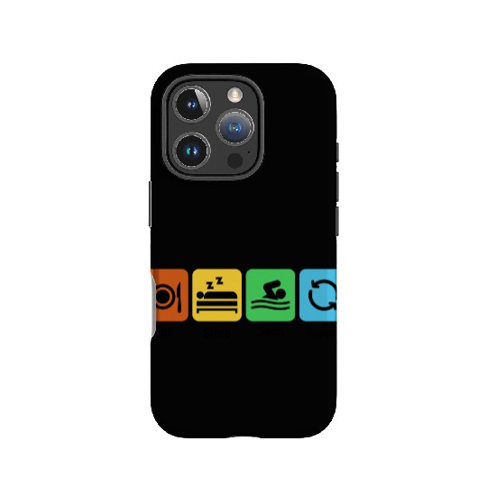 Eat, Sleep, Swim, Repeat | Swimming Lover IPhone Cases