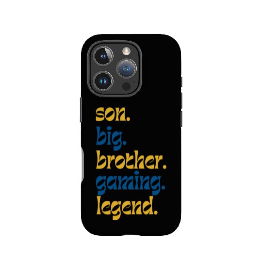 SON BROTHER GAMING LEGEND for gamer typography IPhone Cases