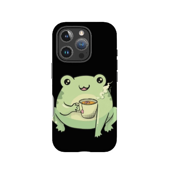 Funny Kawaii Frog Tea Cute Frog IPhone Cases