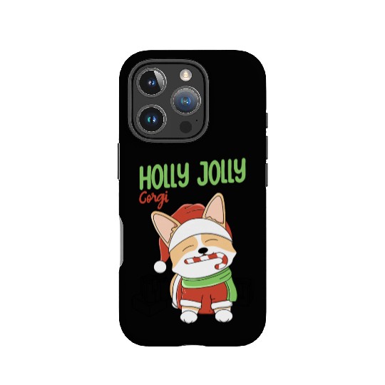 Holly Jolly Corgi IPhone Cases