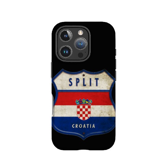 Split Croatia flag coat of arms design IPhone Cases