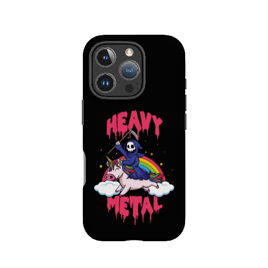 Grim Unicorn Rainbow Metal Music Heavy Rock IPhone Cases