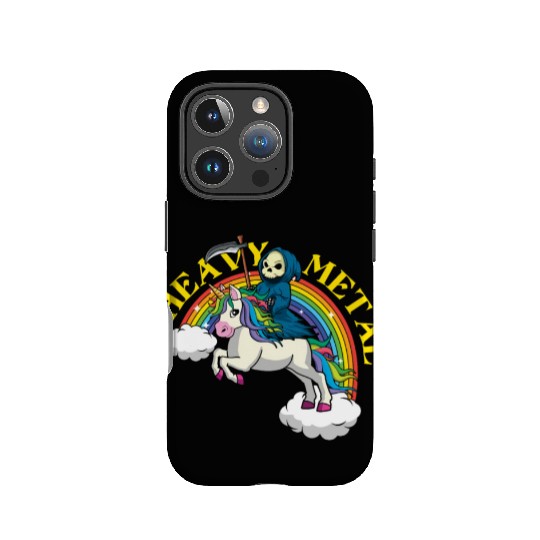Skeleton Unicorn Rainbow Metal Music Heavy Rock IPhone Cases