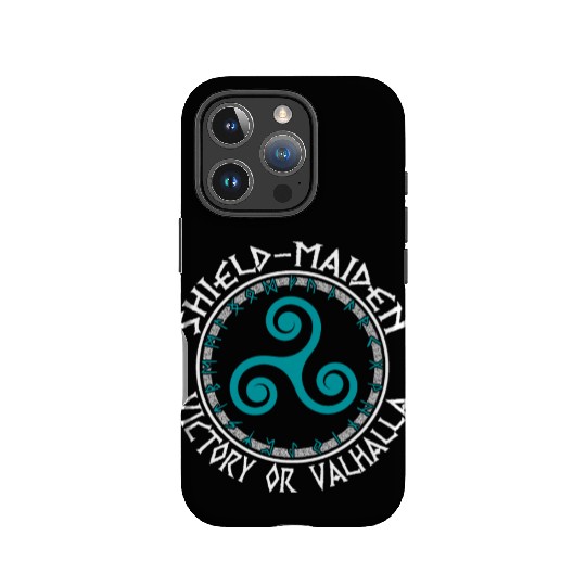 Shield Maiden Victory Or Valhalla Viking Triskel IPhone Cases