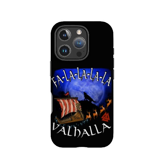 Fa La La La Valhalla Christmas Dragon Ship Vikings IPhone Cases