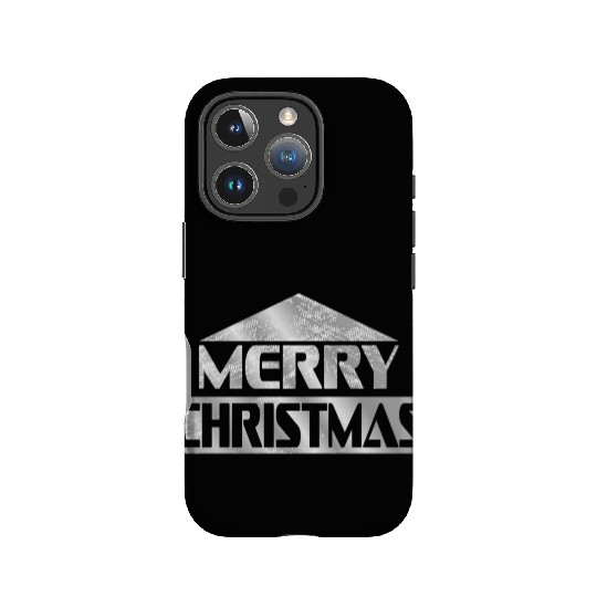 Merry christmas silver IPhone Cases