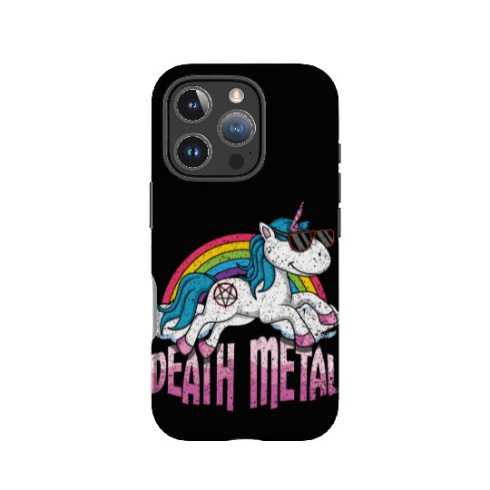 Rainbow Unicorn Love Metal Music Heavy Rocker IPhone Cases