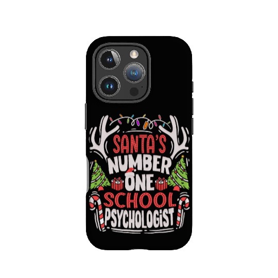 Santas Number One School Psychologist IPhone Cases