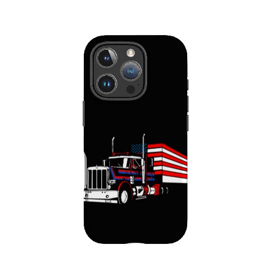 Truck Driver US FLAG, Truck, Trucker Dad IPhone Cases