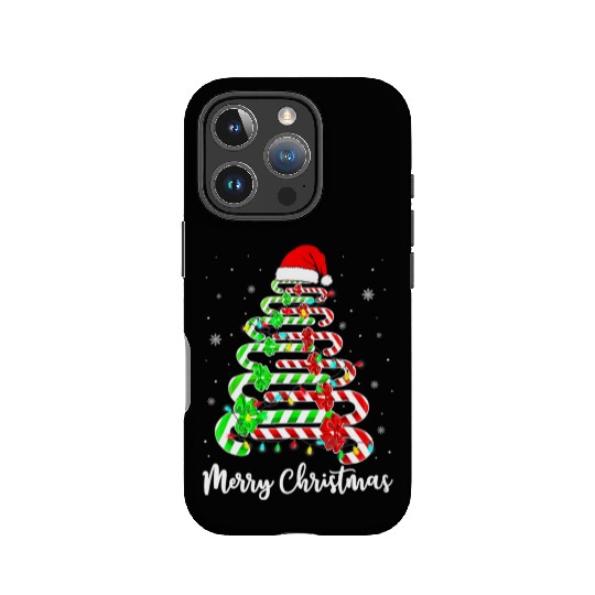 Candy Cane Santa Hat Funny Xmas Tree Merry IPhone Cases