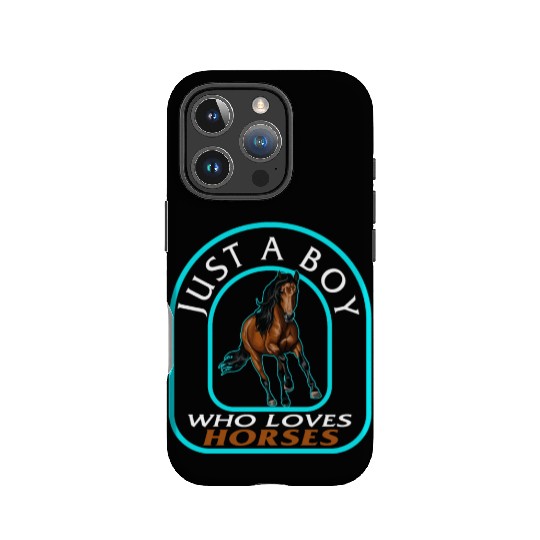 Cowboy IPhone Cases, Just A Boy Who Loves Horses IPhone Cases,