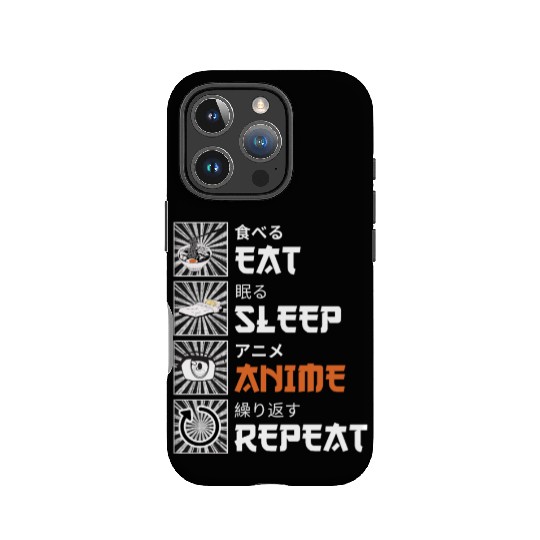 Eat, Sleep, Anime, Repeat - Gift For Christmas Day IPhone Cases