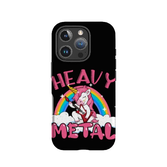 Guitarist Unicorn Rainbow Metal Music Heavy Rock IPhone Cases